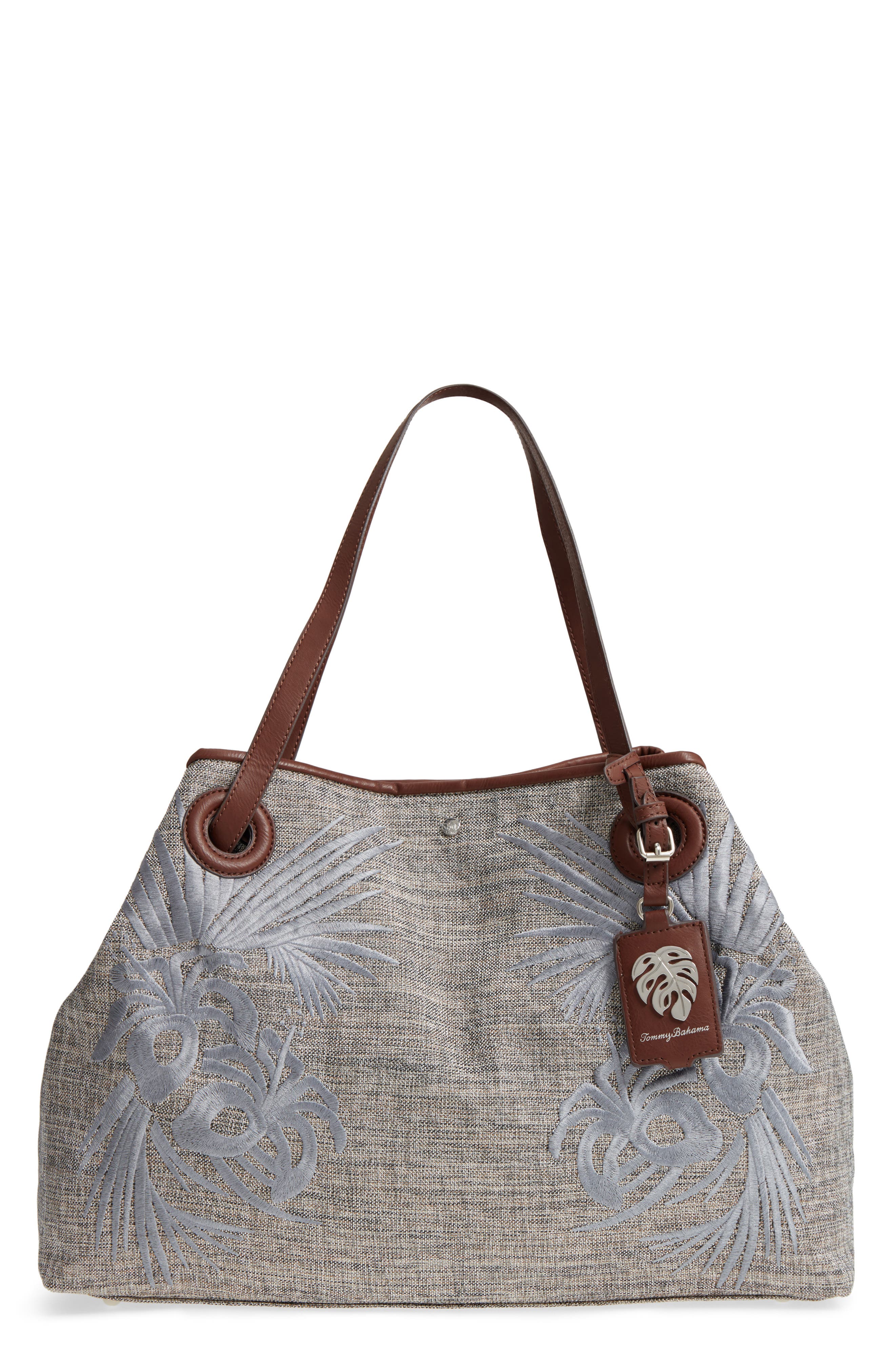 tommy bahama canvas beach bag