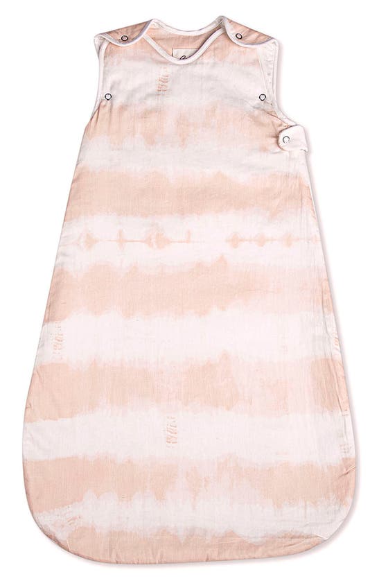 Crane Baby Cotton Wearable Blanket In Pink/ White