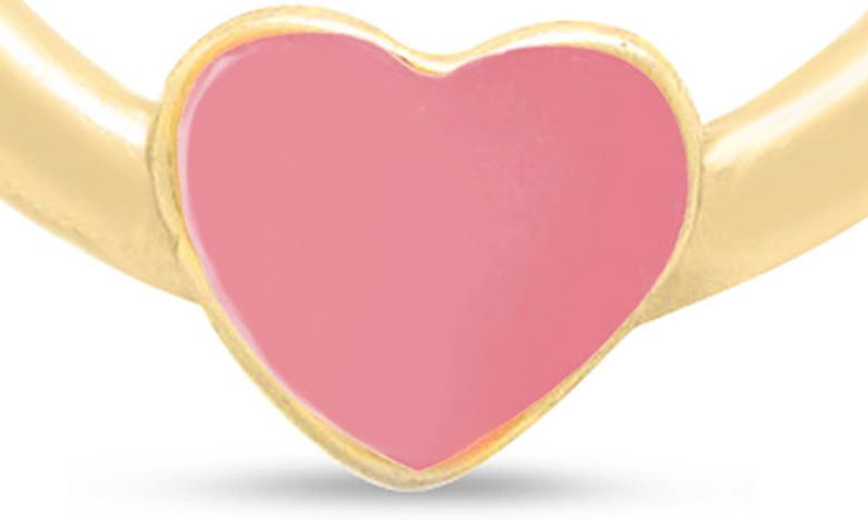 Shop Lily Nily Kids' Heart Hoop Earrings In Pink