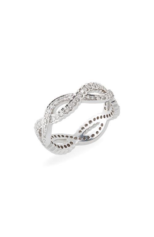 Shop Sethi Couture Diamond Infinity Band Ring In White Gold/diamond