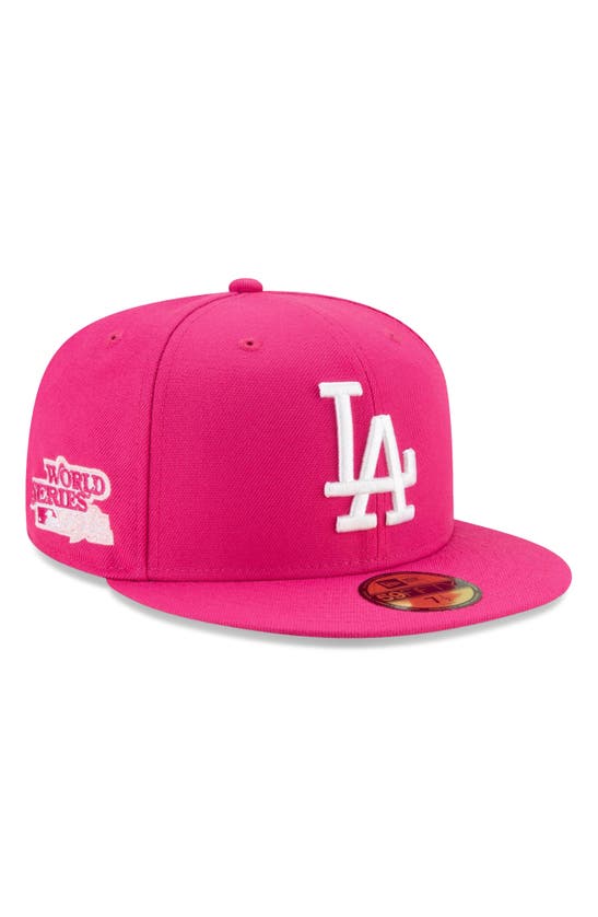 Los Angeles Dodgers New Era 1981 World Series Fashion Color Undervisor  59FIFTY Fitted Hat - Pink