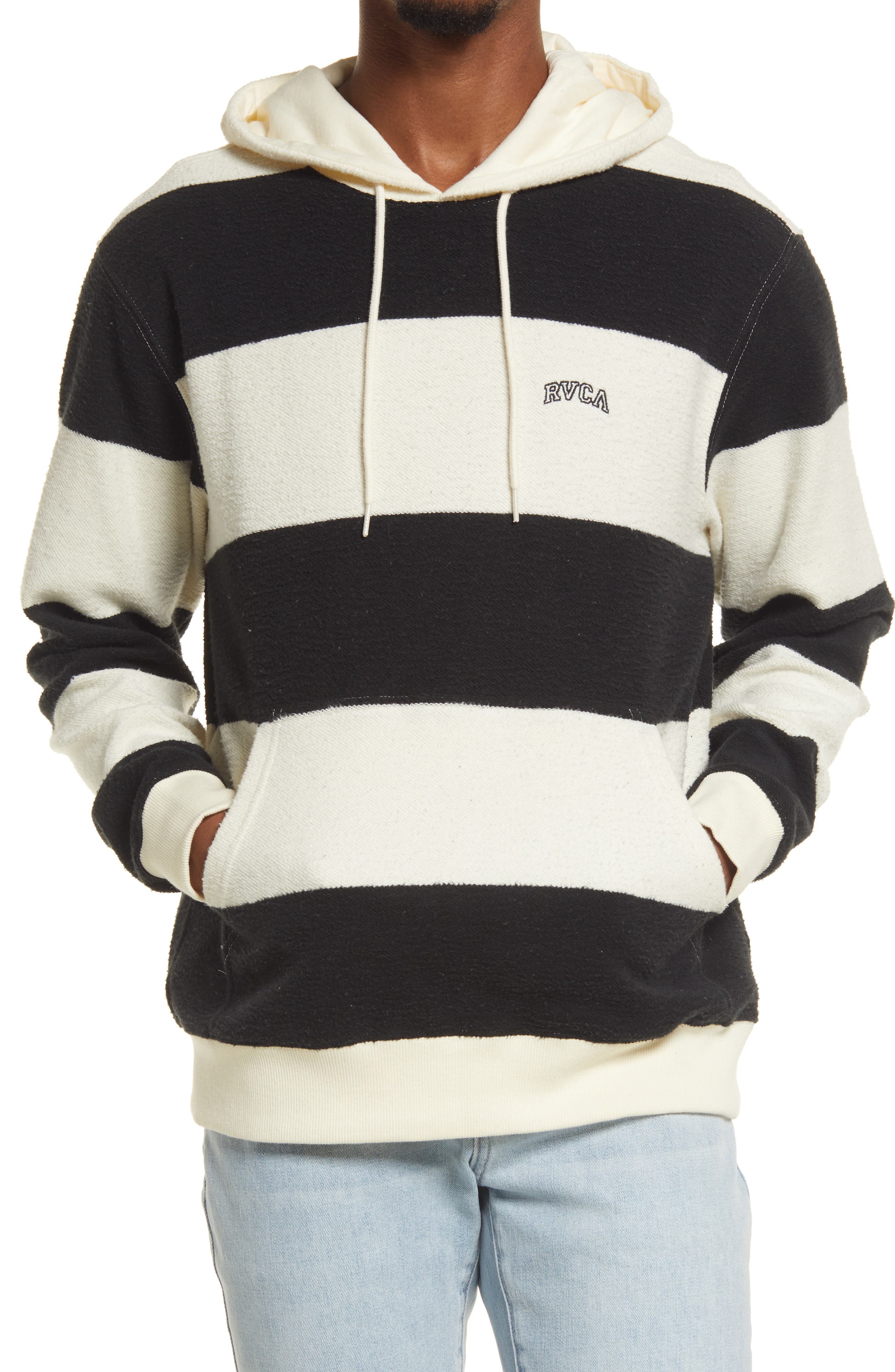 striped pullover hoodie