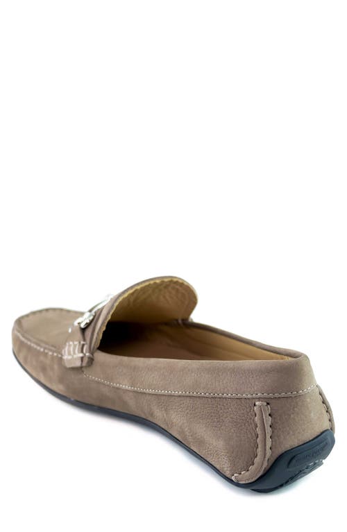 Marc Joseph New York Wall Street Moc Toe Loafer In Taupe Grainy