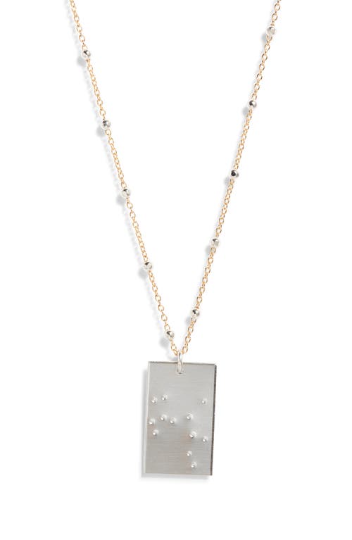 Set & Stones Zodiac Constellation Pendant Necklace in Silver Sagittarius 