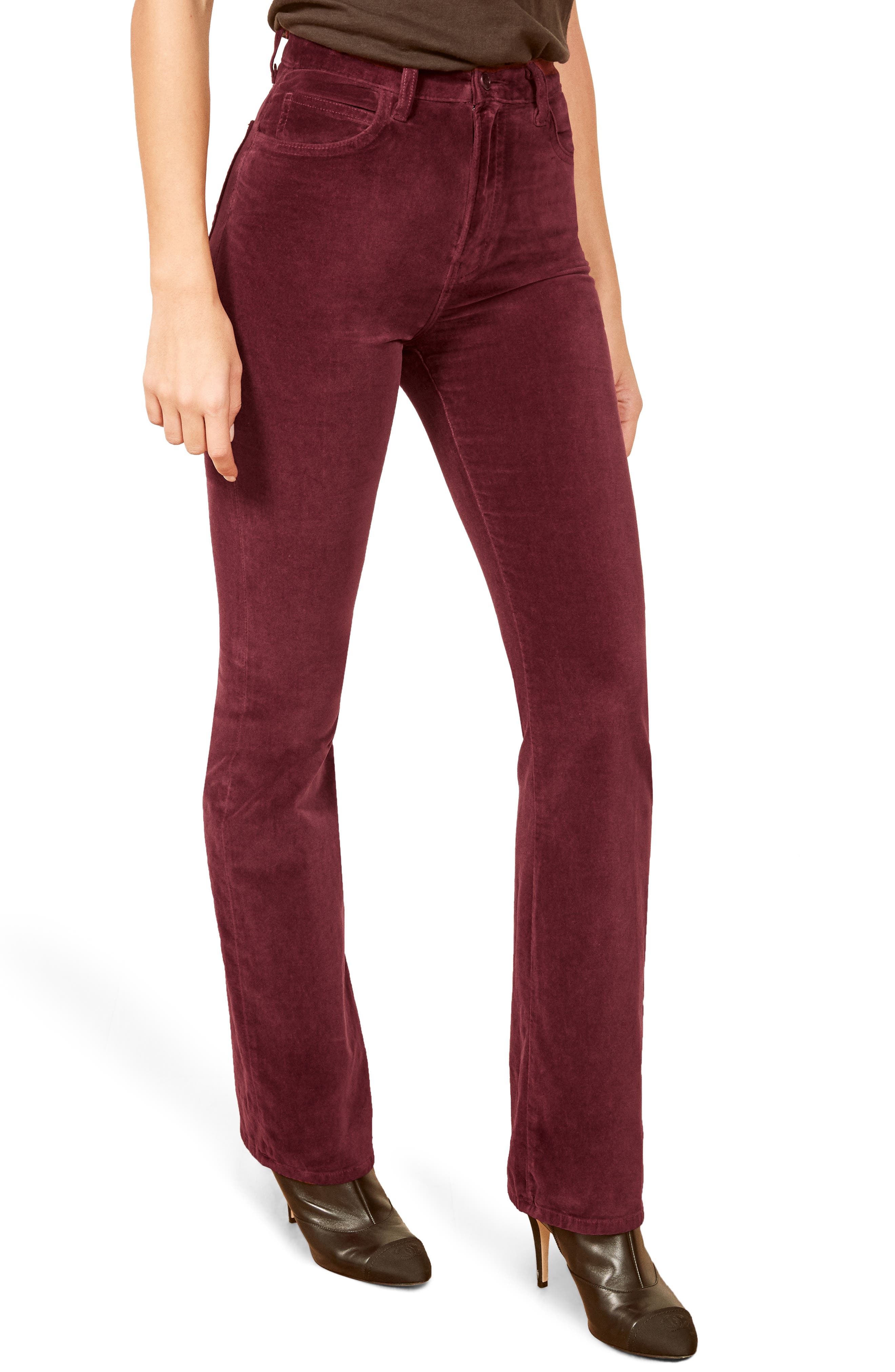 reformation velvet pants