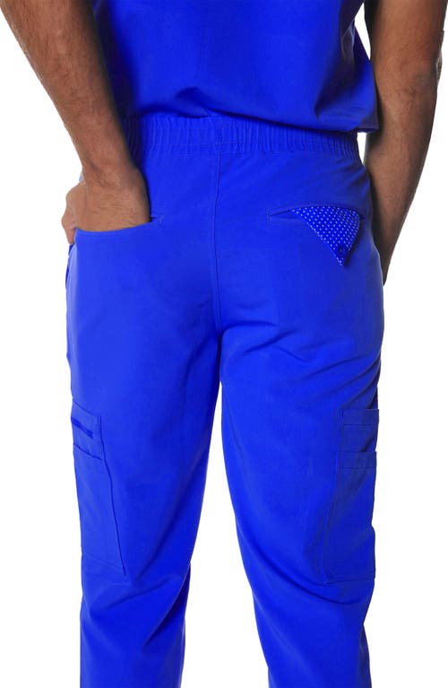 Shop Members Only London Jogger Scrub Pants In Royal Blue