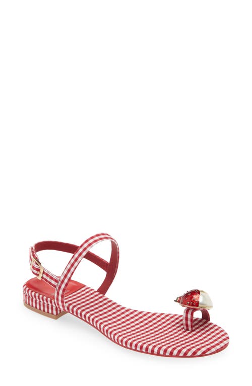 Jeffrey Campbell Beeanca Sandal Red White Gingham Combo at Nordstrom,