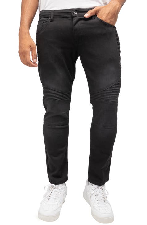 X RAY Boy's Slim Fit Moto Biker Denim Pants