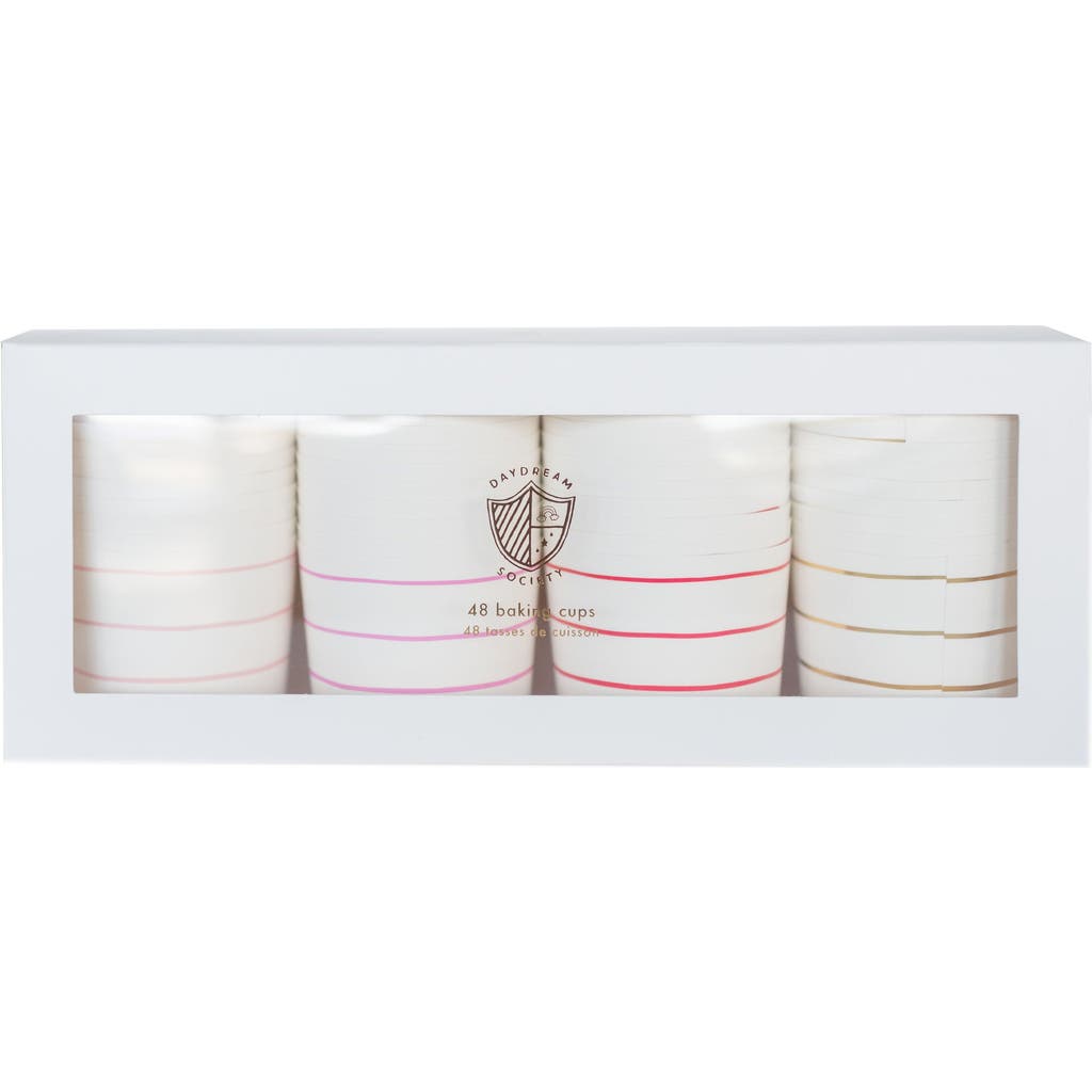 Daydream Society Frenchie Stripes Baking Cups In Warm Palette