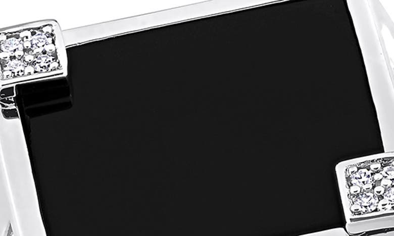 DELMAR DELMAR ONYX & DIAMOND SQUARE RING