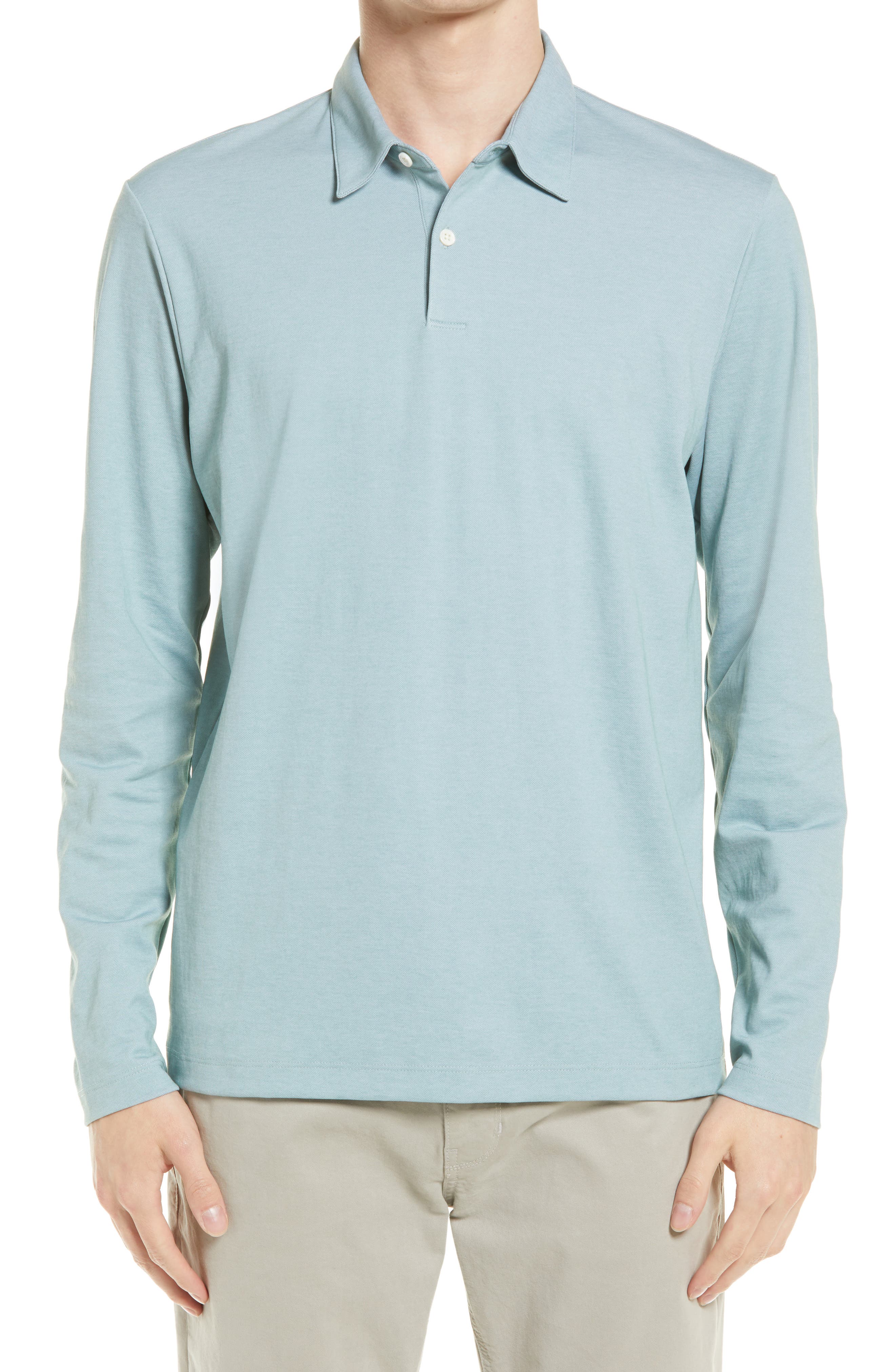 theory long sleeve polo