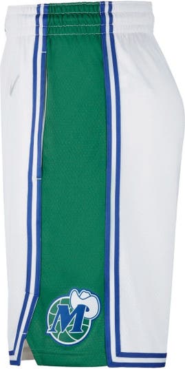 Men's Nike White/Green Dallas Mavericks 2021/22 City Edition Swingman Shorts Size: Small