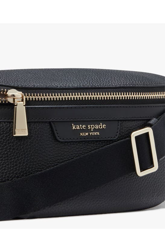 Shop Kate Spade Hudson Pebbled Leather Belt Bag In Black