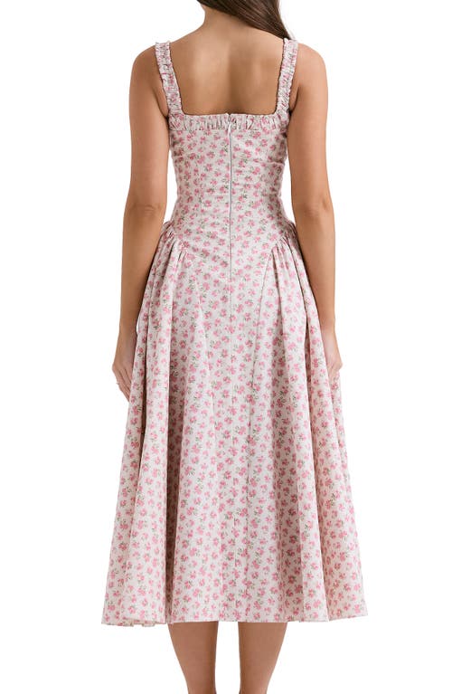 HOUSE OF CB HOUSE OF CB DOROTHY FLORAL STRETCH COTTON DRESS