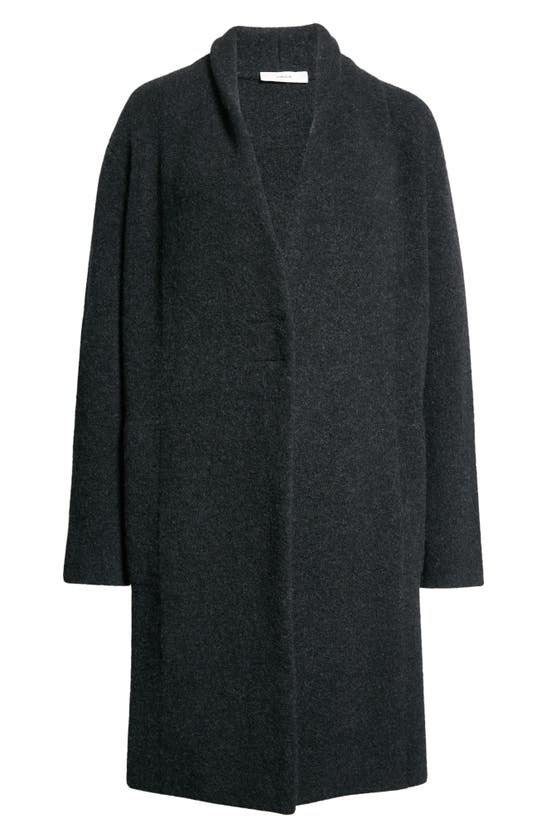 Vince Cardigan Coat In Charcoal