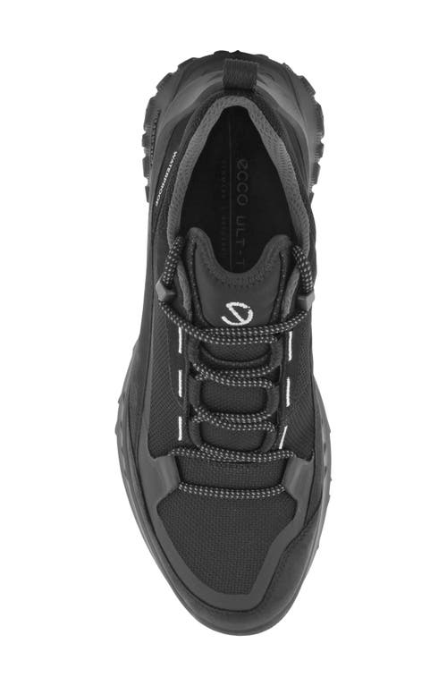 Ecco Ult-trn Low Waterproof Hiking Shoe In Black/black