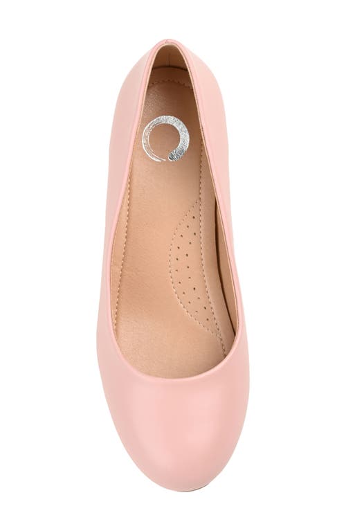 Shop Journee Collection Saar Round Toe Pump In Blush
