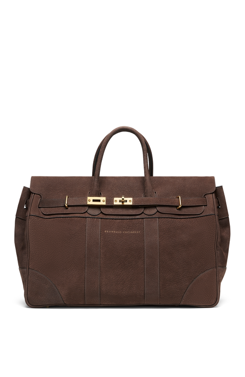 Shop Brunello Cucinelli Country Bag In Brown