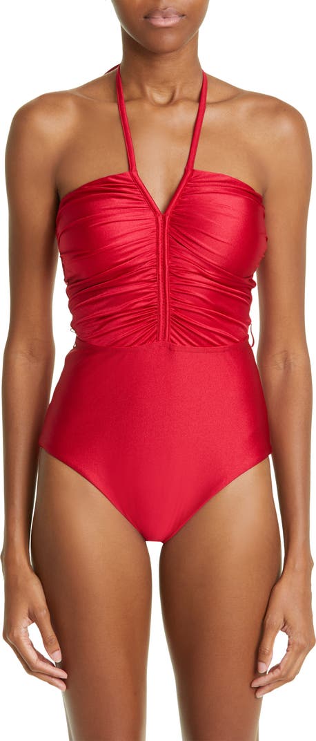 Clover Ruched One-Piece Swimsuit
