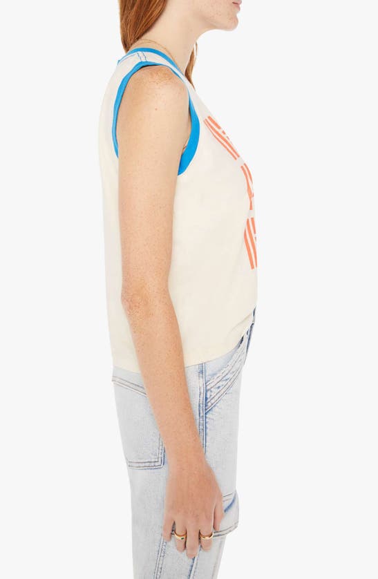Shop Mother The Strong & Silent Type Cotton Graphic Tank In Hot Hot Hot