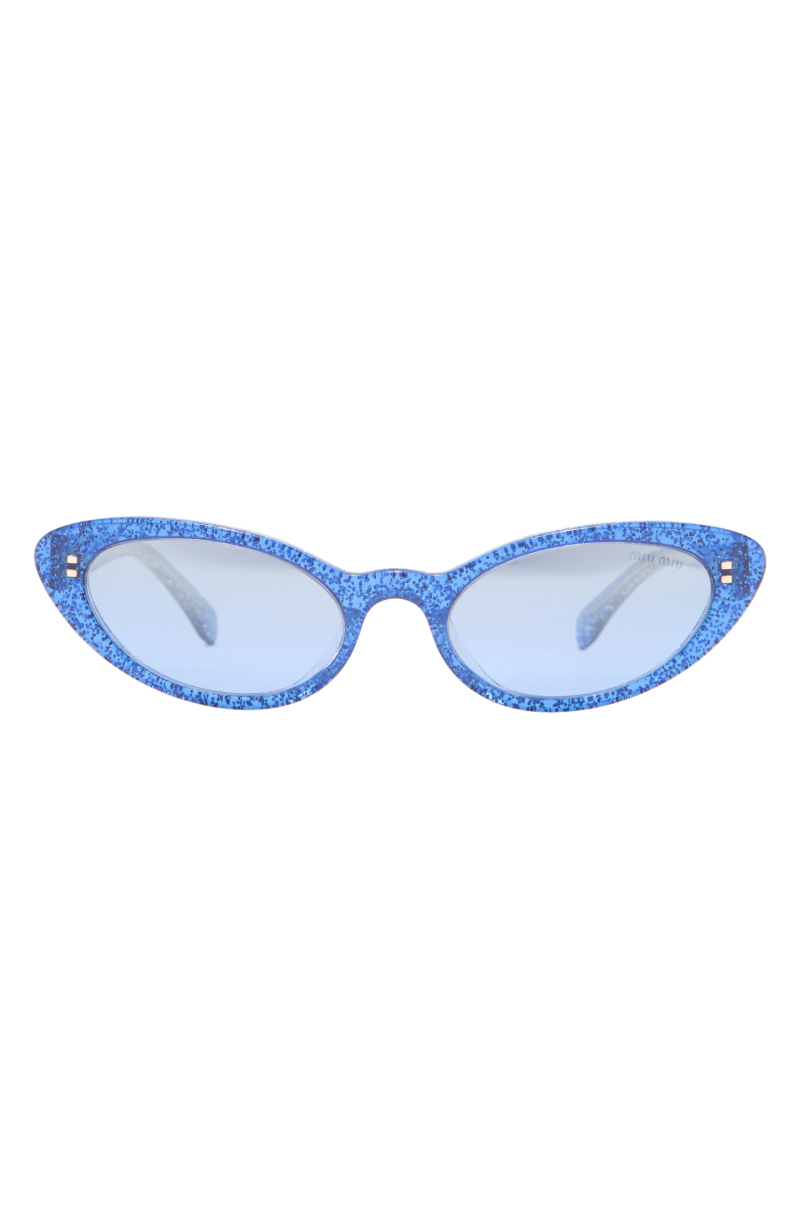 Miu Miu 53mm Cat Eye Sunglasses In Blu Glit