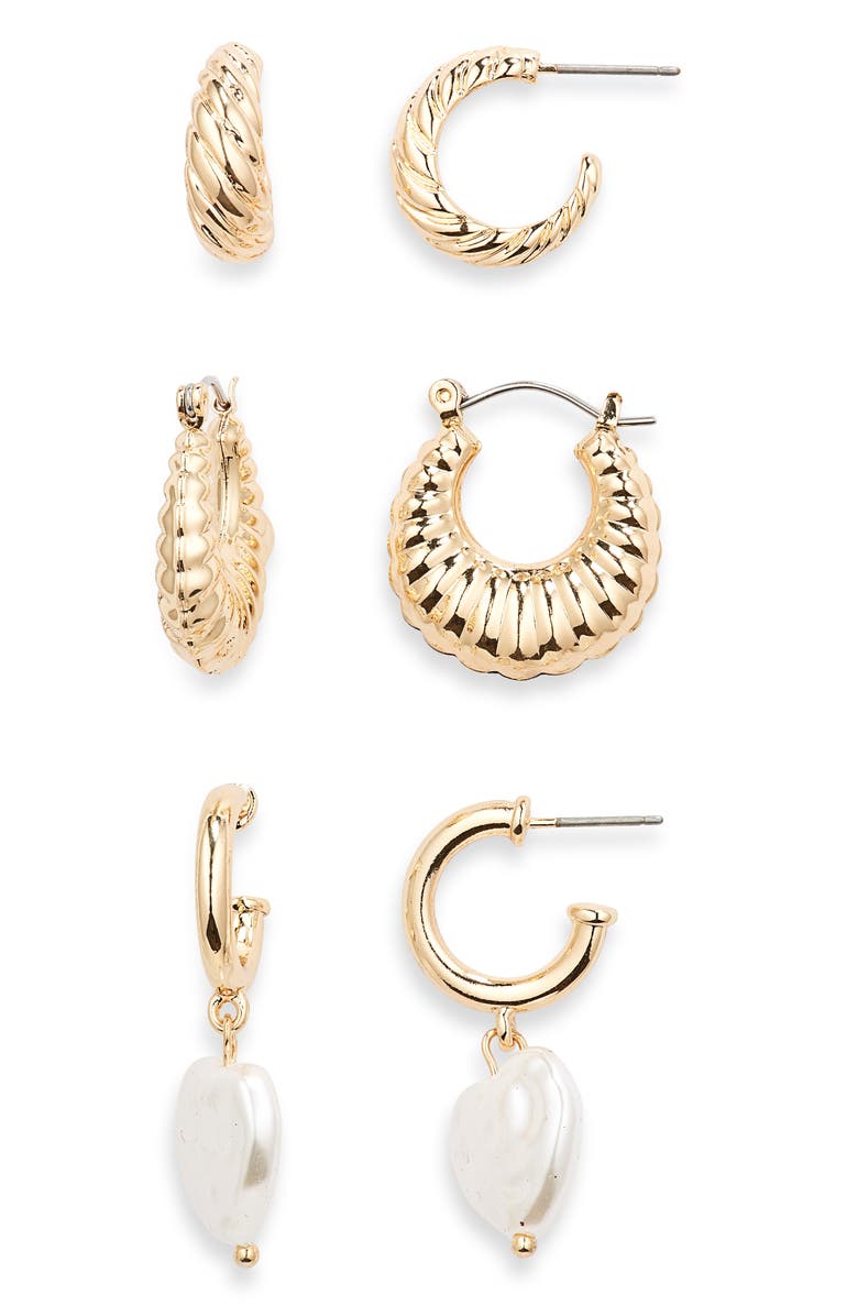 BP. 3Pair Hoop Earring Set Nordstrom