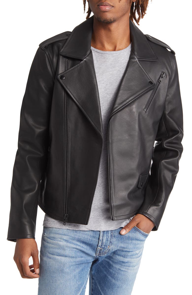 niet verwant eeuw Disco Treasure & Bond Monochrome Leather Biker Jacket | Nordstrom