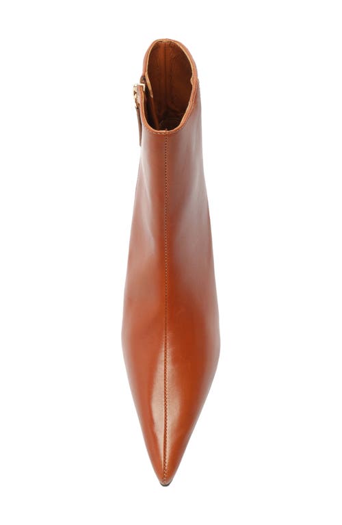 Schutz Mikki Pointed Toe Bootie In Brown