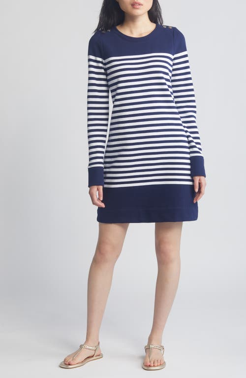 Lilly Pulitzer Kenley Long Sleeve Dress True Navy Riviera Stripe at Nordstrom,