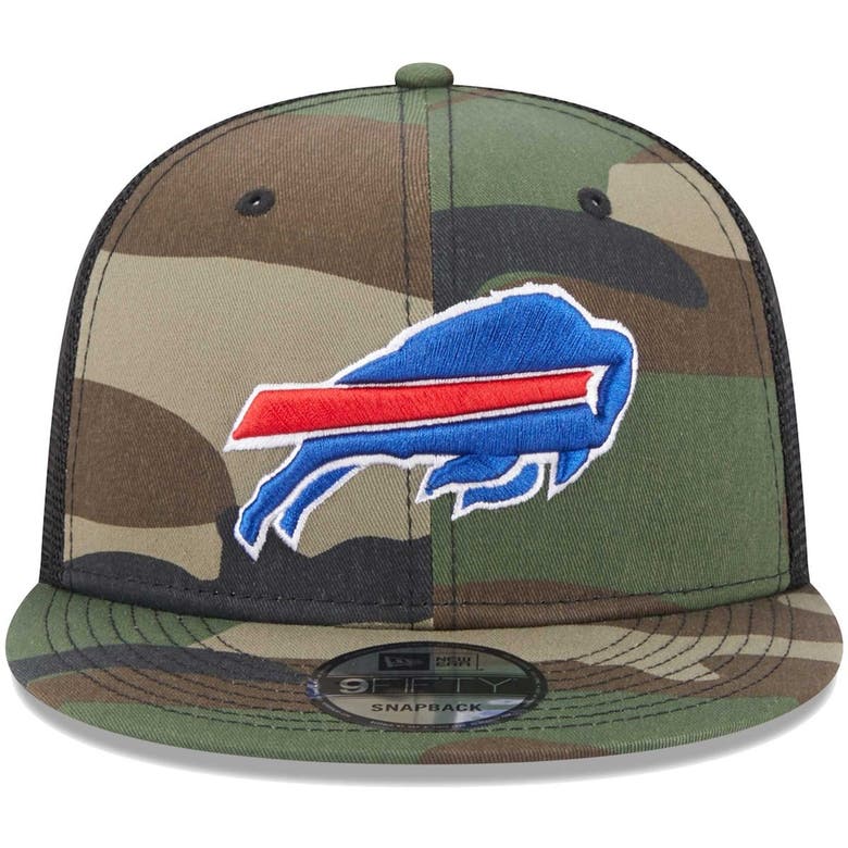 Youth New Era Camo Buffalo Bills Main Trucker 9FIFTY Snapback Hat