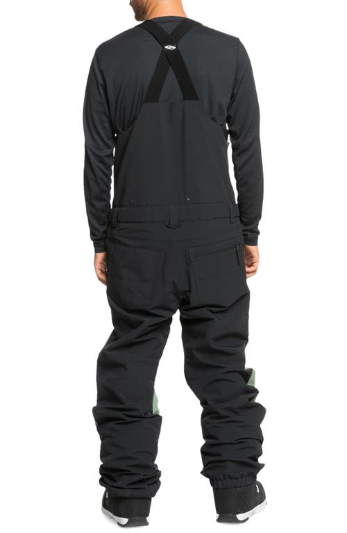 Shop Quiksilver Fly High Water Resistant Snow Bibs In True Black