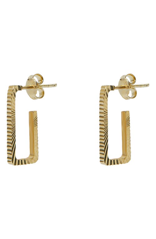 Argento Vivo Sterling Silver Rectangular Hoop Earrings in Gold at Nordstrom