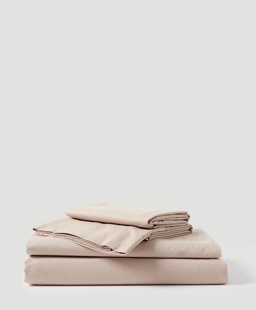 Pact Organic Cool-air Percale Sheet Set In Oat