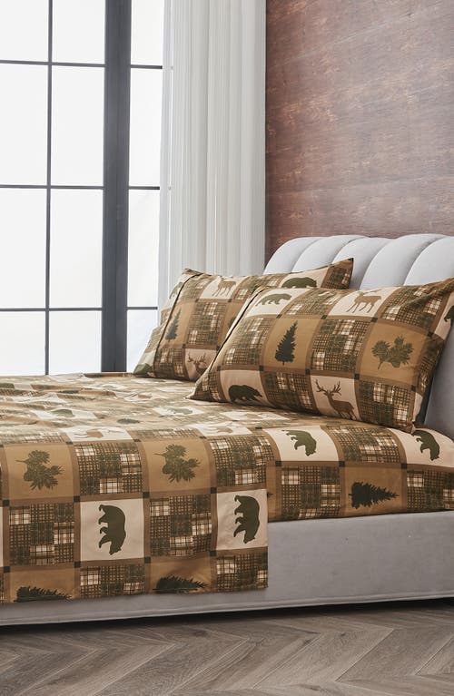 Woven & Weft Lodge Print Sheet Set In Lodge - Stonehurst
