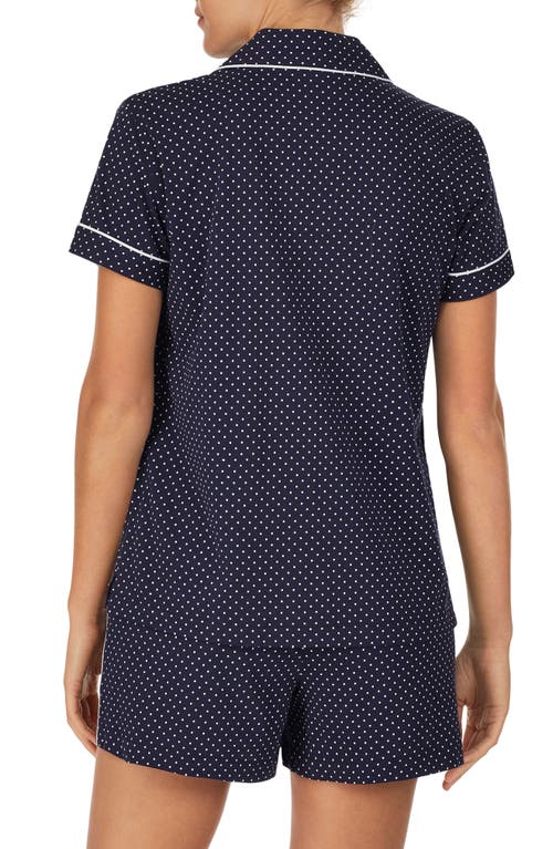 Shop Lauren Ralph Lauren Print Short Pajamas In Blue/white Dots