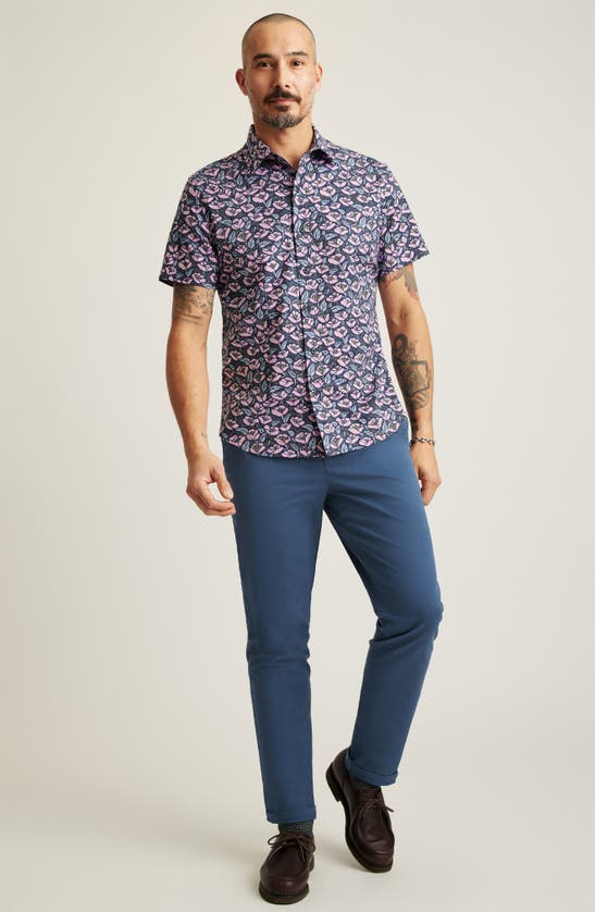 Shop Bonobos Riviera Slim Fit Floral Stretch Cotton Short Sleeve Button-up Shirt In Goodman Floral