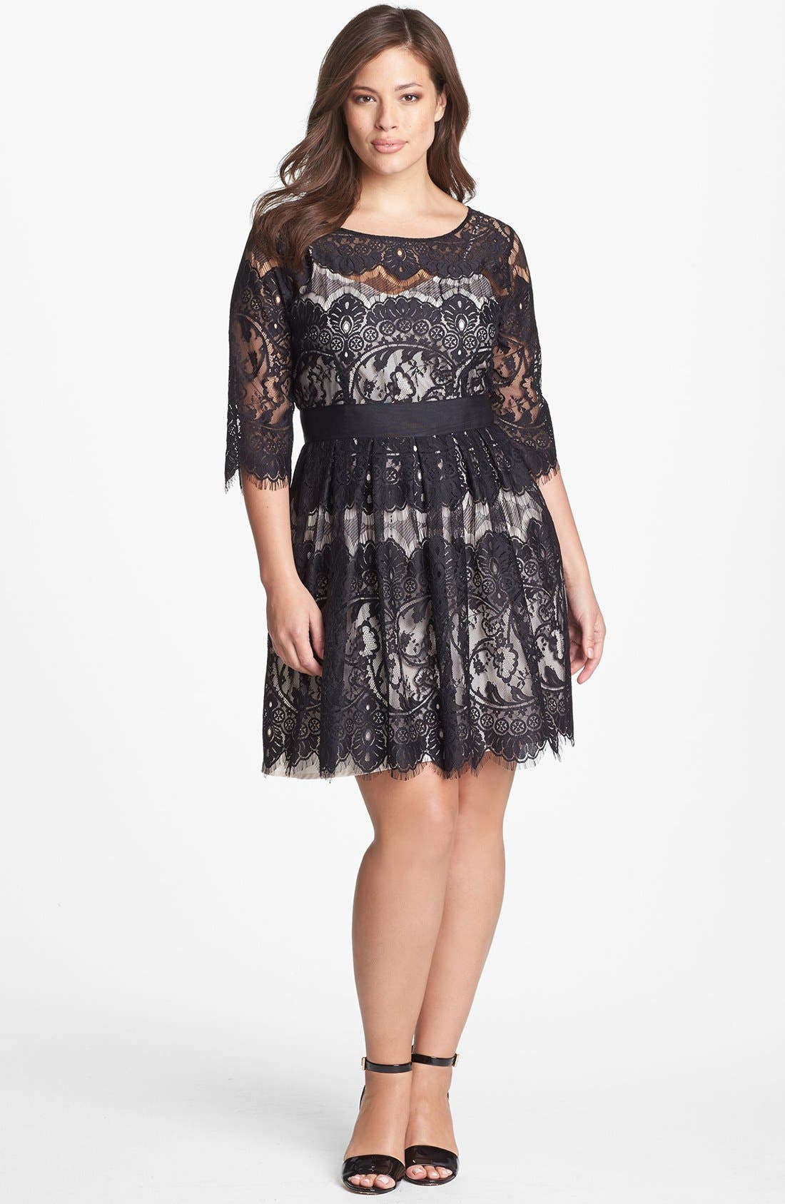 BB Dakota Lace Fit & Flare Dress (Plus Size) | Nordstrom