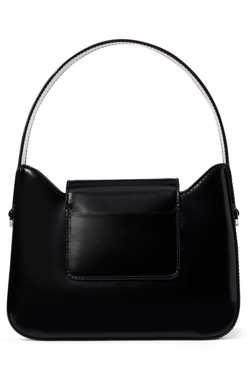 Shop Kate Spade New York Mini Sam Icon Spazzolato Leather Shoulder Bag In Black