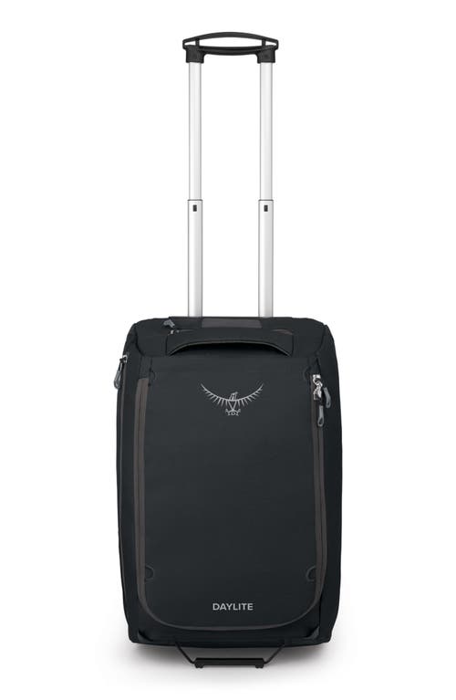 Shop Osprey Daylite 40l 22-inch Wheeled Carry-on Duffle Bag In Black