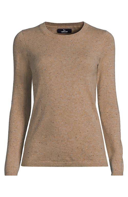 Shop Lands' End Cashmere Sweater In Vicuna Heather Donegal