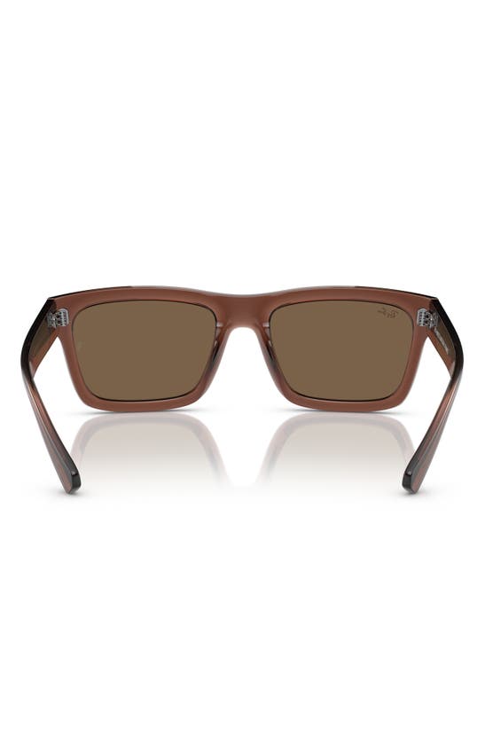 Shop Ray Ban Ray-ban Warren 57mm Rectangular Sunglasses In Transparent