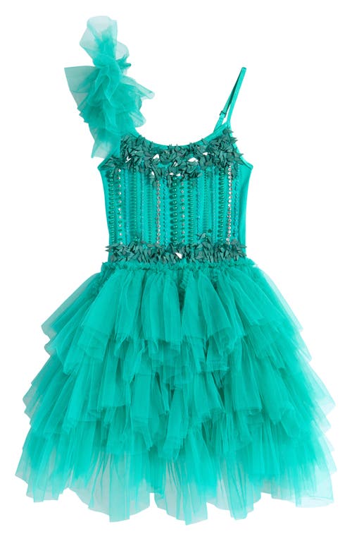 Tutu Du Monde Kids' Merry Mistletoe Holiday Tutu Party Dress In Vivid Green