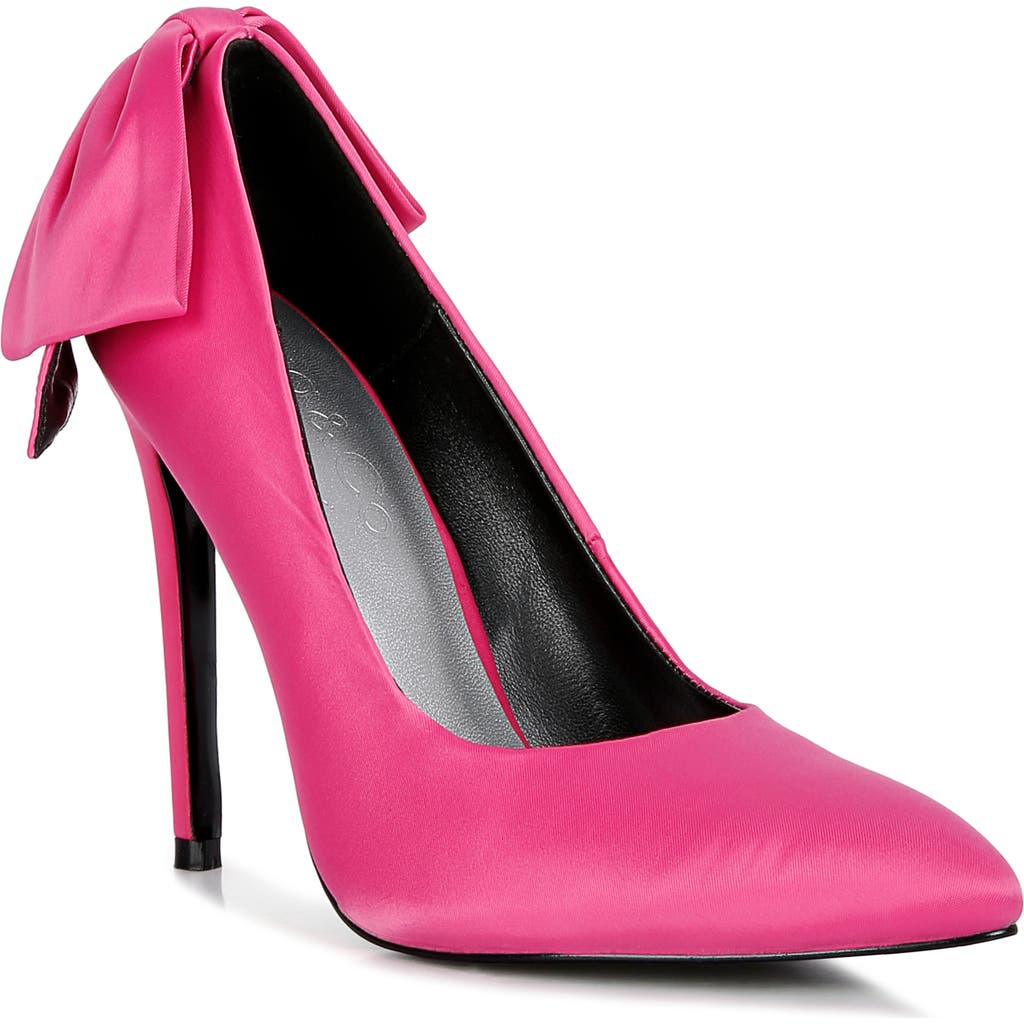 Rag & Co Hornet Bow Pump In Fuchsia