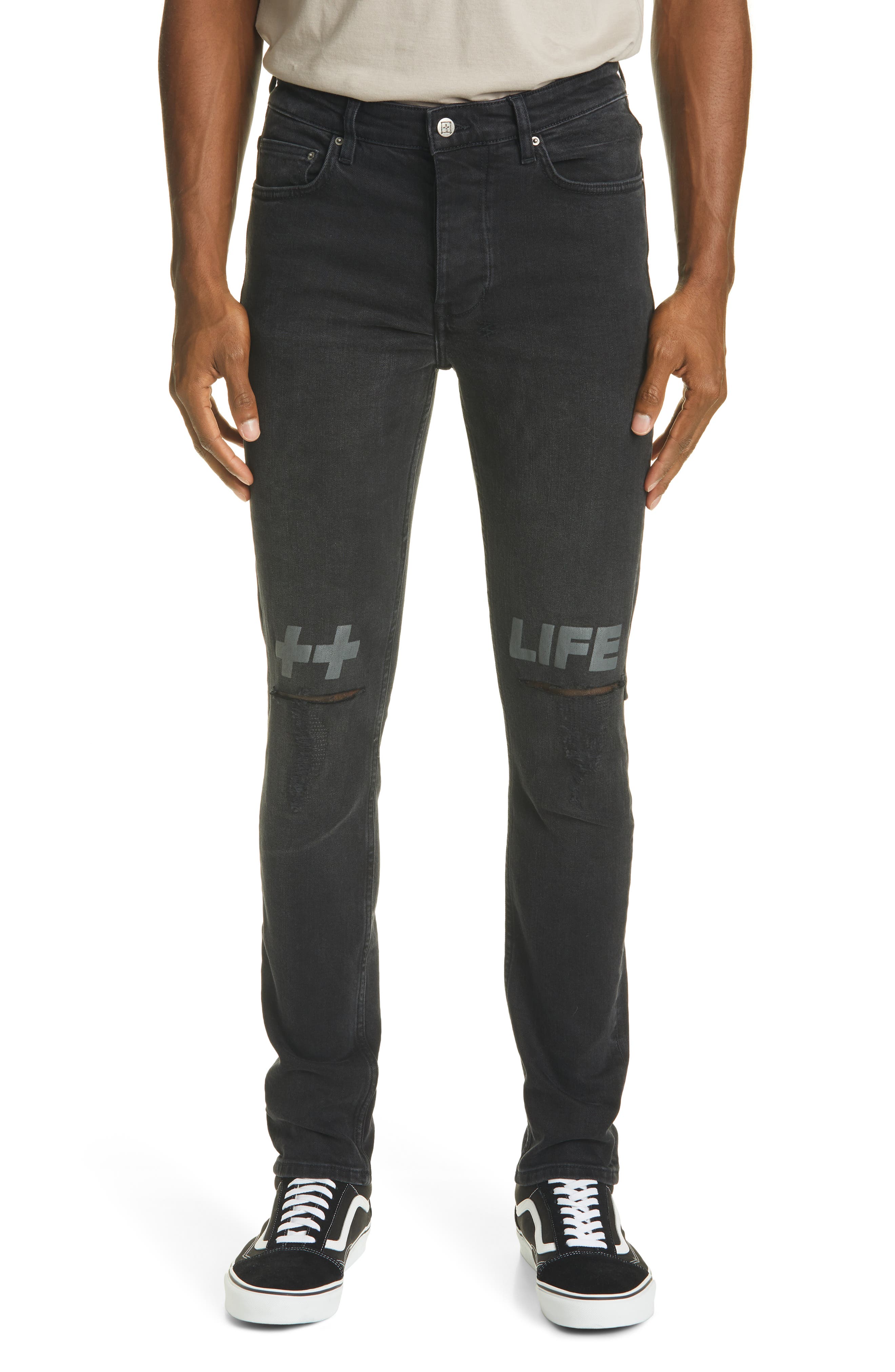 Ksubi Chitch Krow Kross Ripped Slim Fit 