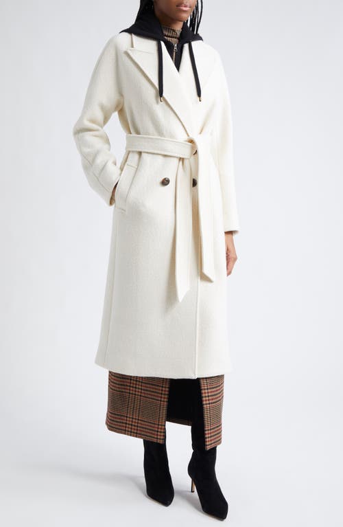 Shop Veronica Beard Della Virgin Wool Dickey Coat In Ecru