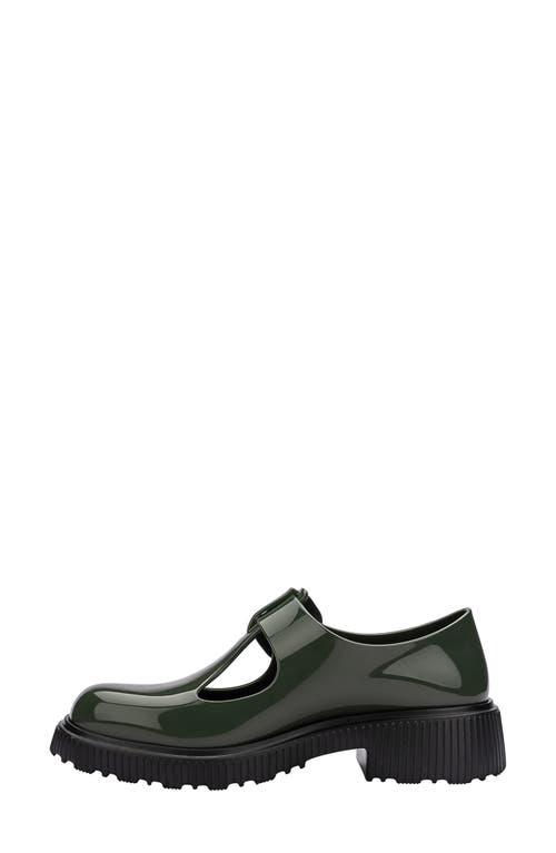 Melissa Jackie Jelly Mary Jane Shoe In Black/green, Women's At Urban Outfitters In Black/green