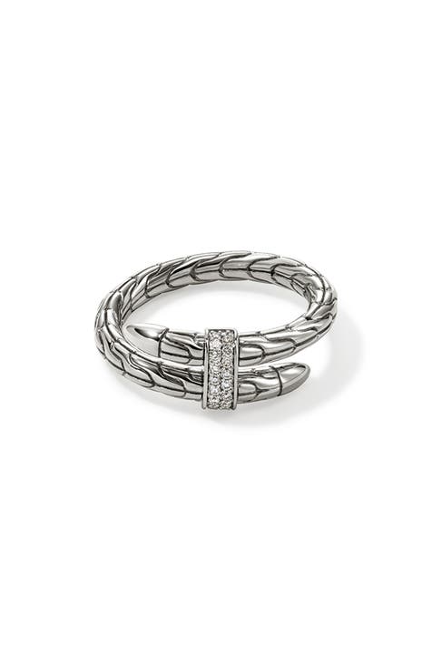 Spear Diamond Bypass Ring