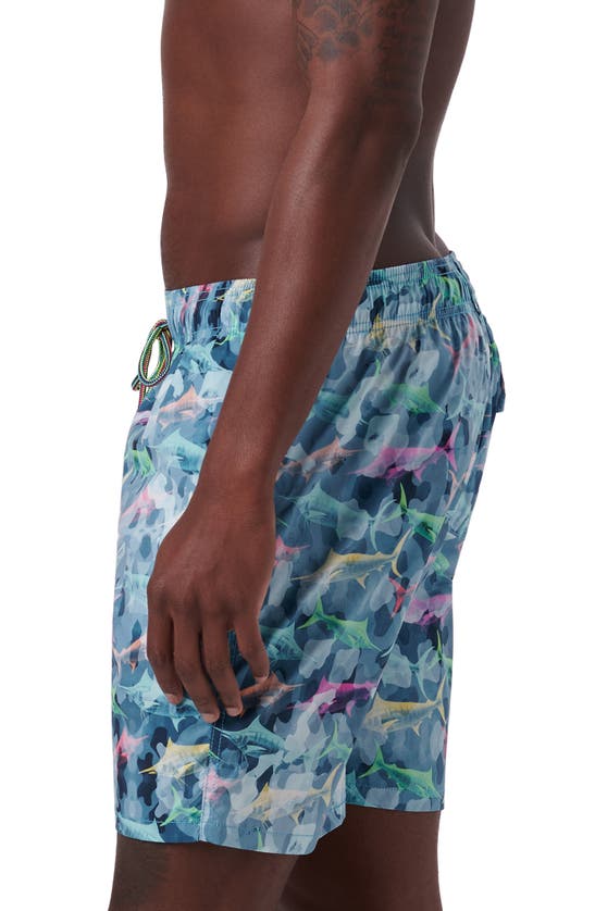 Bugatchi Cosmo Swim Trunks In Aqua