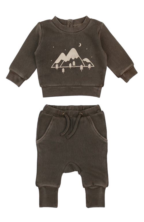 L'OVEDBABY L'OVEDBABY COZY ORGANIC COTTON GRAPHIC SWEATSHIRT & JOGGERS SET 