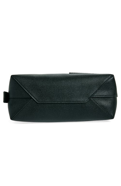 Shop Balenciaga Small Debit Leather Messenger Bag In 1000 Black